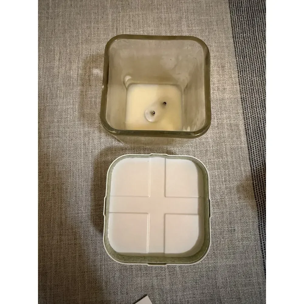 PartyLite Present Jar Candle w/ Lid & Box | Coconut Cove | Burned - Picture 3 of 7